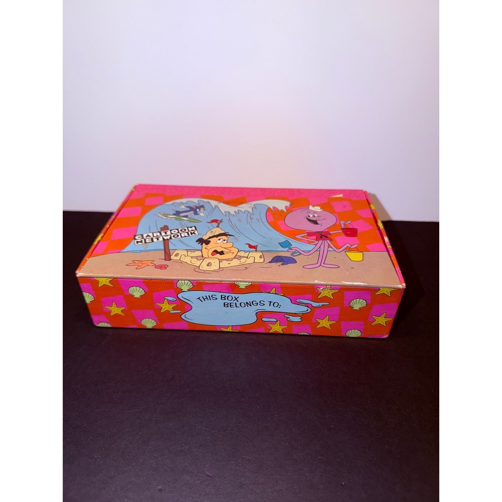 Vintage 1994 Cartoon Network Hanna-Barbera Storage Box Flintstones Tom Jerry